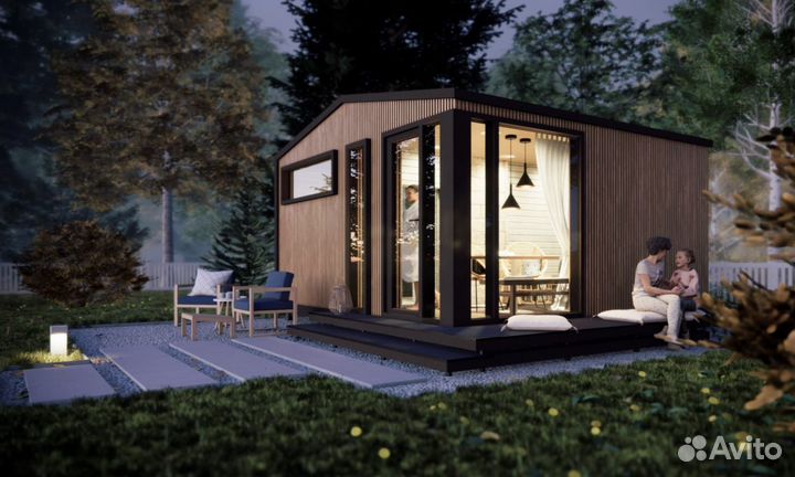 Дизайн-проект модульных бань\домов 3D визуализация