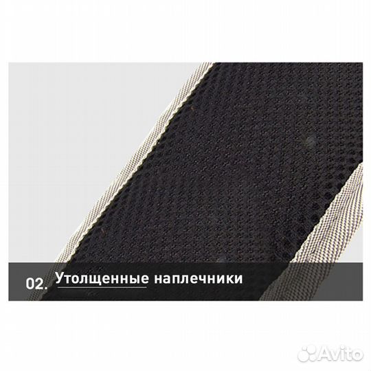 Плечевые ремни / лямки сменные для рюкзака и сумки на карабинах серо-черные