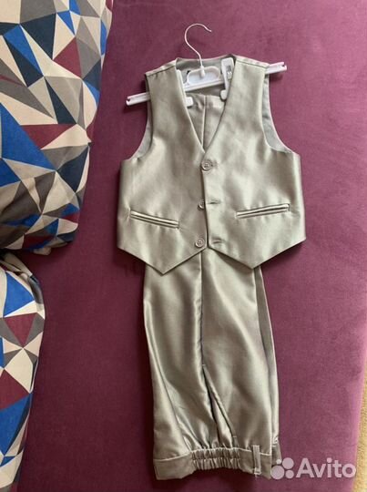 Серый костюм для мальчика 104-110
