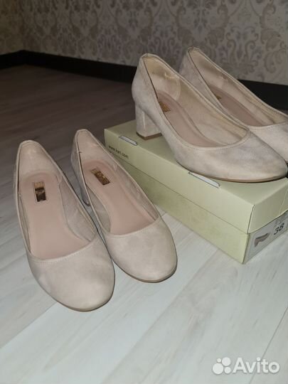 Туфли женские 38 размер бежевые