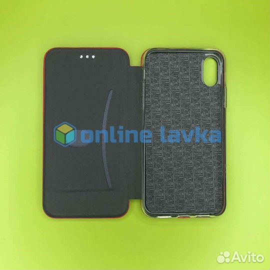 Чехол книжка для iPhone X, Xs Red