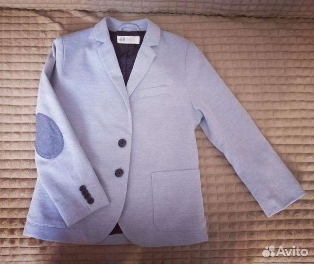 Пиджак с заплатками H&M +подарок рубашка gymboree