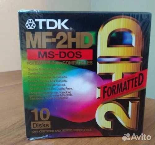 Дискеты TDK MF-2HD в упаковке 10 штук