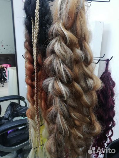 Афрокосы, афрохвосты, 3д косы