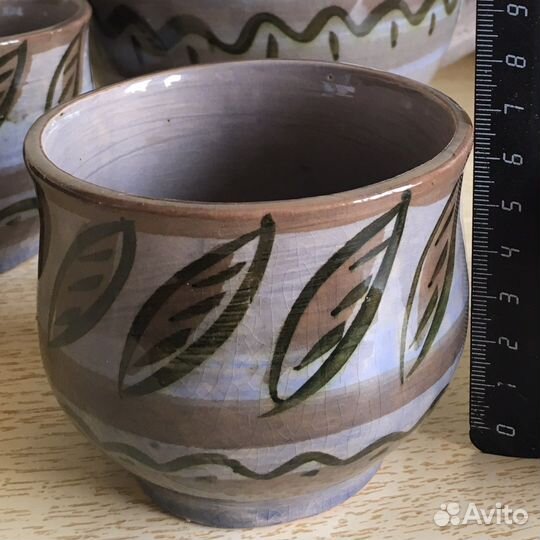 Кувшин + 3 стаканчика Керамика