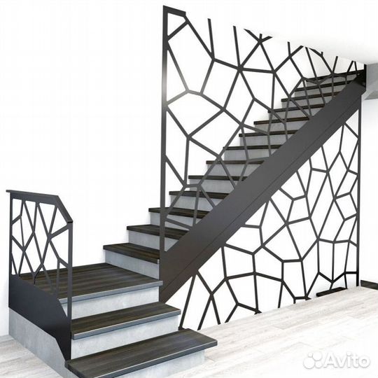 Металлическая лестница дизайн 5478