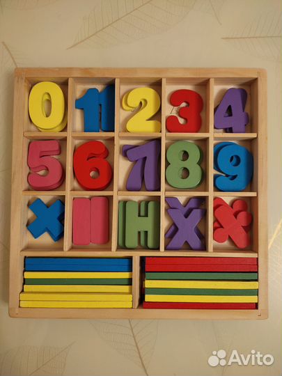 Счетный материал счётные палочки цифры знаки дерев