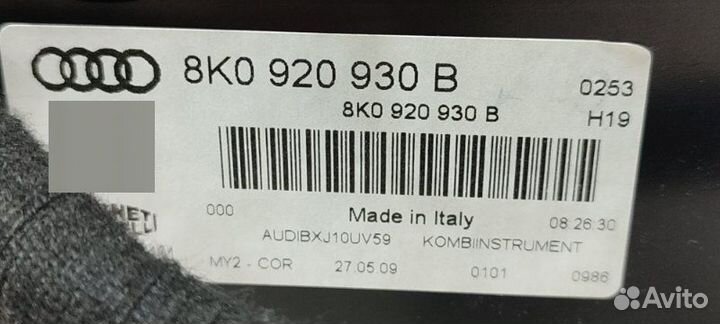 Спидометр Audi A4 8K cdhb 03.06.2009