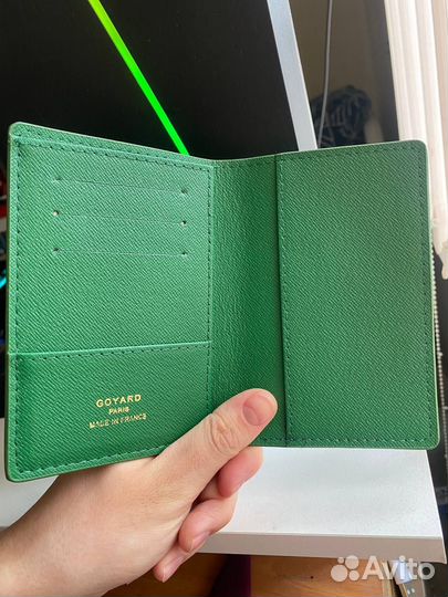 Обложка на паспорт из натуральной кожи Goyard
