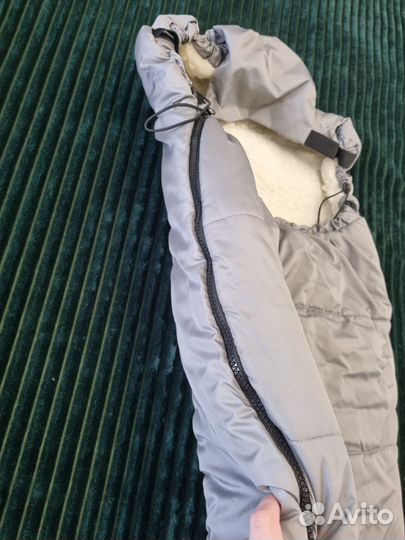 Зимний конверт в коляску на овчине