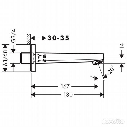 Hansgrohe Metropol Излив 32542000