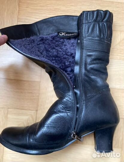 Сапоги женские кожанные на натуральном меху