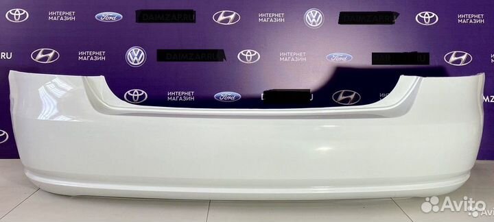Бампер задний Volkswagen Polo 11-15 белый