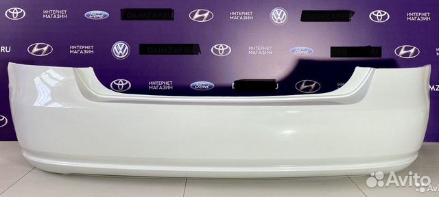 Бампер задний Volkswagen Polo 11-15 белый