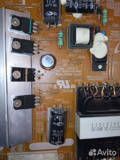 Блок питания tv samsung UE46S6307U