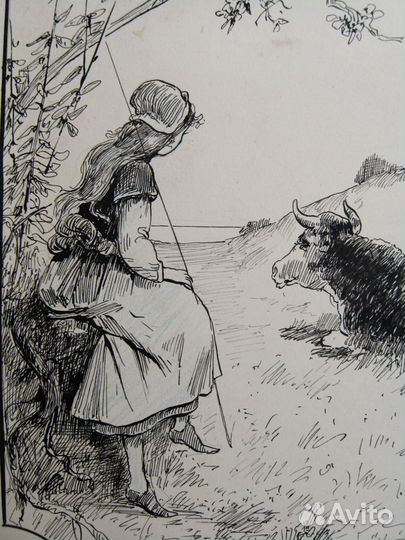 Рисунок Пастушка Симонетта Жанна Лабрус 1890-е гг