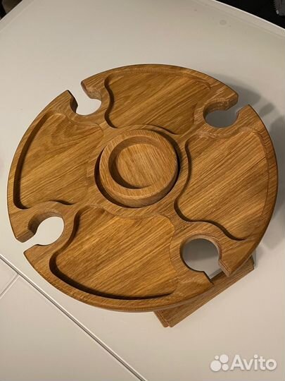 Столик поднос из дерева сырная тарелка Туки Тук