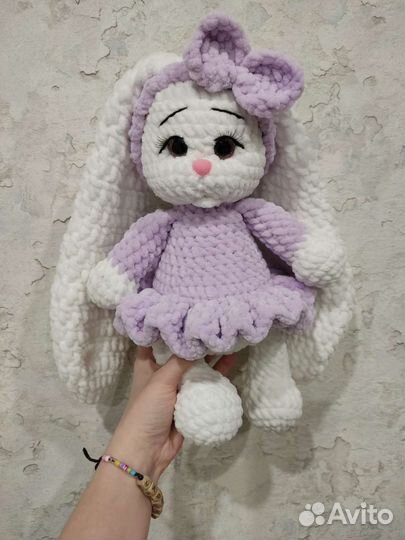 Вязаные игрушки, зайка