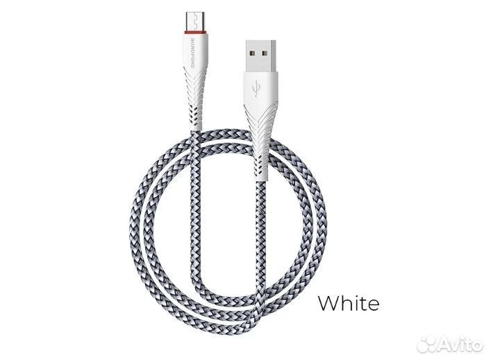 Кабель Borofon Type-C BX25 Powerful, 2,4A, 1 м ней