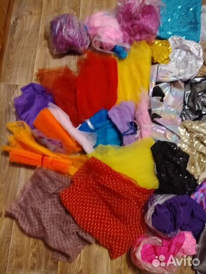 Куски ткани, ткань для шитья, творчества, красивая