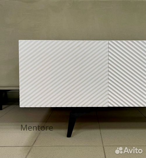 Тумба тв Bravo на опорах / белая / 2000х400х300 мм