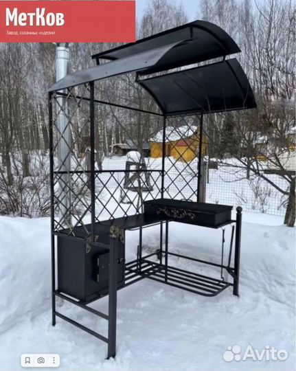 Мангал с крышей