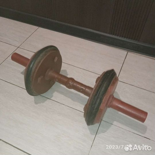 Гантеля 15 кг (мини штанга)