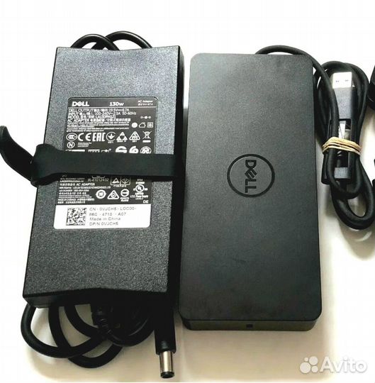 Док-станция Dell D6000 USB-C + бп Делл 130W