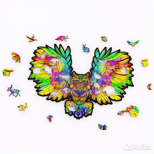 Деревянный пазл Сова