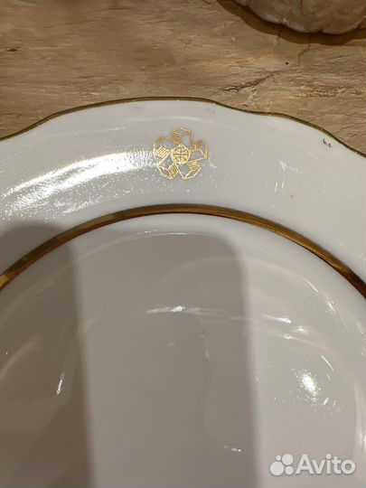 Тарелка Дулево с монограммой