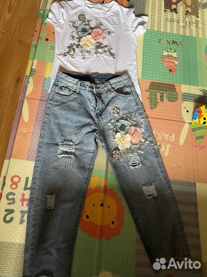 Комплект джинсы и футболка