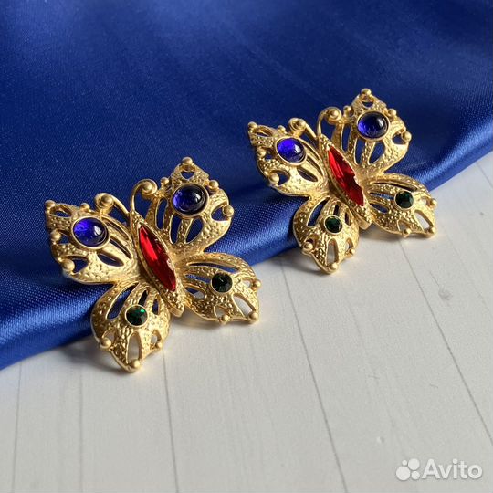 Серьги бабочки