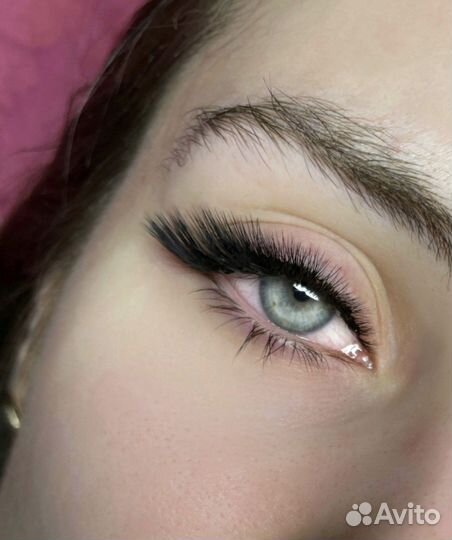 Наращивание ресниц. Окрашивание/лами бровей
