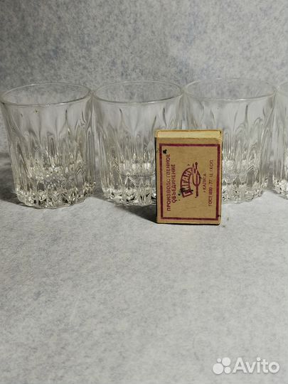 Стопки, рюмки из толстого стекла,СССР