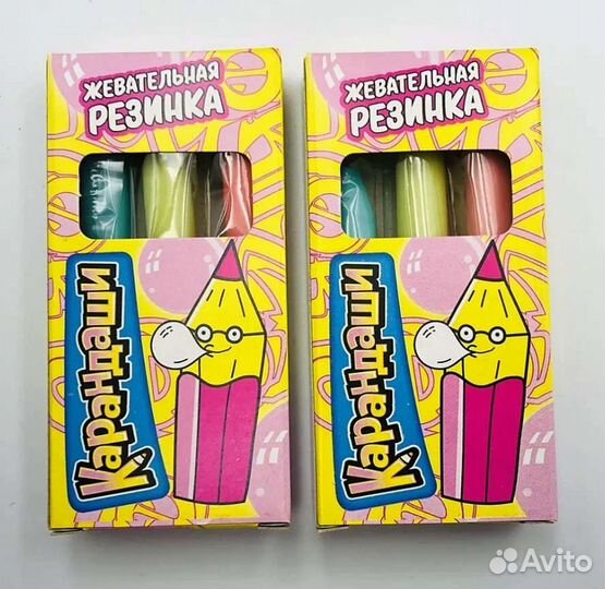 Жевательная резинка Карандаши 24 шт (72 жвачки)