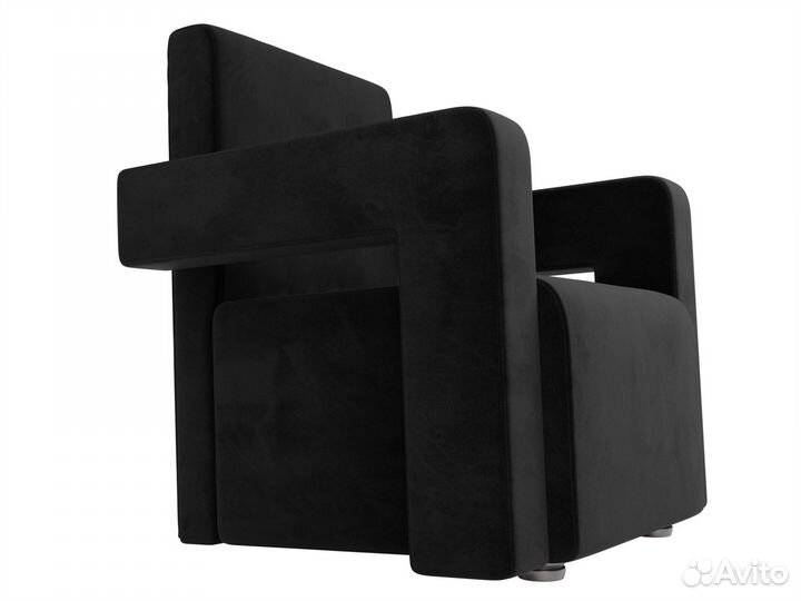 Кресло Рамос, велюр, черный. Москва и мо