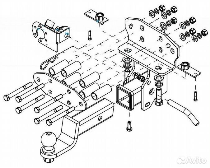 Фаркоп на Toyota Land Cruiser 200 TY53