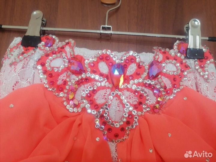 Восточный костюм для девочек. Неоновый оранжевый