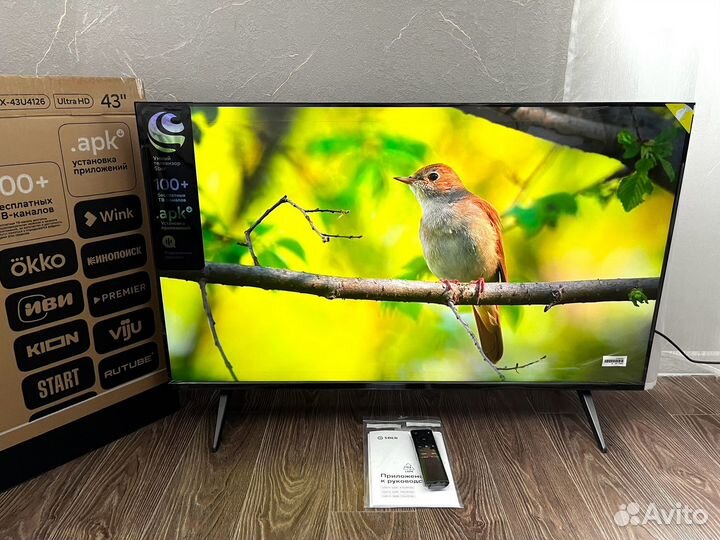 Телевизор Sber SDX-43 (109 см), UHD 4K RAM 1,5GB