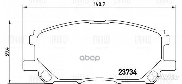 Колодки торм. для а/м Lexus RX (03) /Toyota Har
