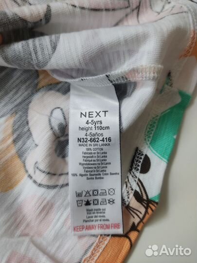Платье Next на девочку 4-5 лет 110 см