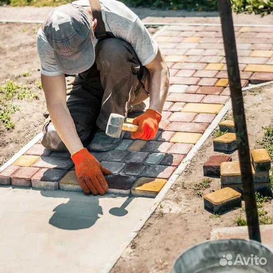 Укладка тратуарной плитки