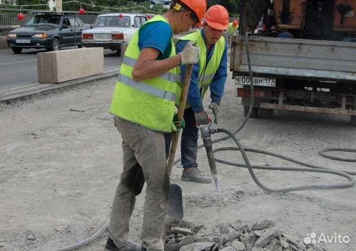 Отбойные молотки, компрессор, бетоноломы