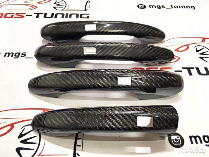 Накладки на ручки карбон Mercedes New под к.д