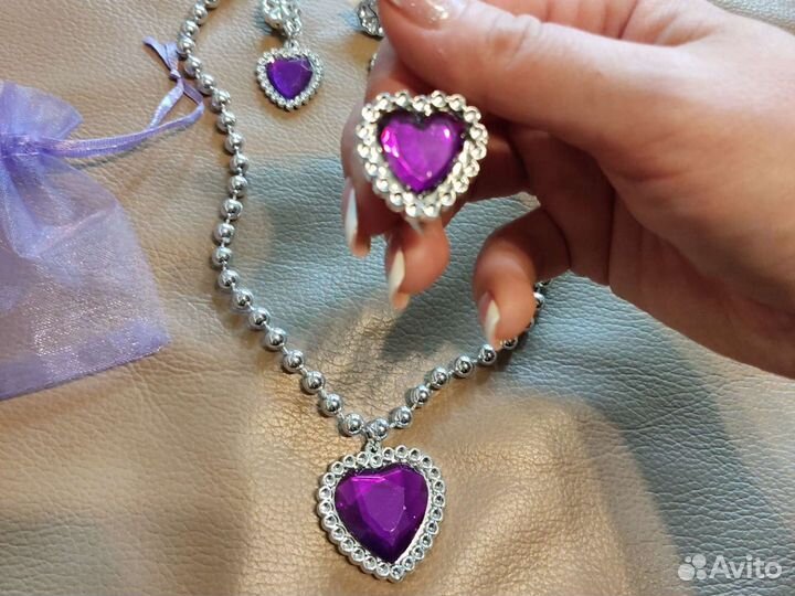 Детские украшения (Кулон Софии+перстень+клипсы)