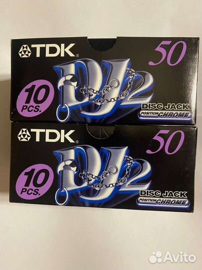 Аудиокассетa TDK DJ 50 блок 10 кассет