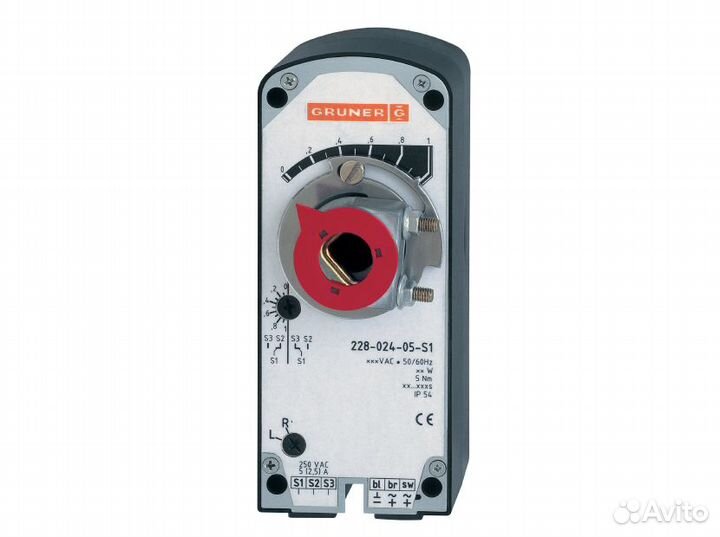 Электропривод с возвр. пружиной Gruner 381-024-20