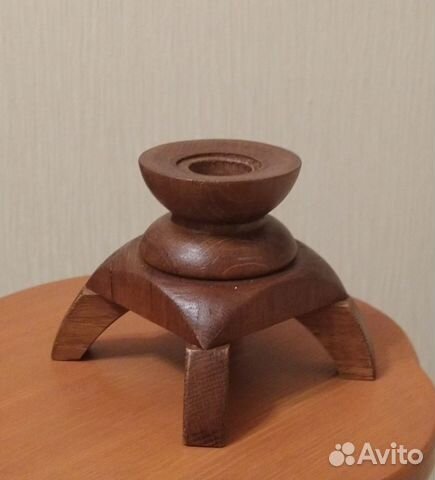 Подсвечники авторские из дерева (цвет: красно-кор)