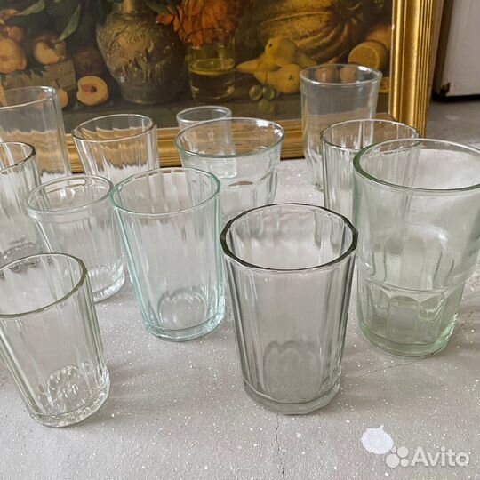 Советские Стаканы Стопки граненые стекло СССР