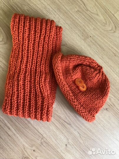 Комплект шапка и шарф женский